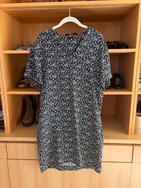 Joseph Black and White Printed Midi Dress
